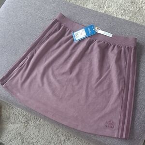 Adidas Women's Mauve Athletic Mini Skirt with Side Stripes